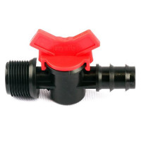 Кран для полива 3/4"НР х 20мм (China Irrigation)