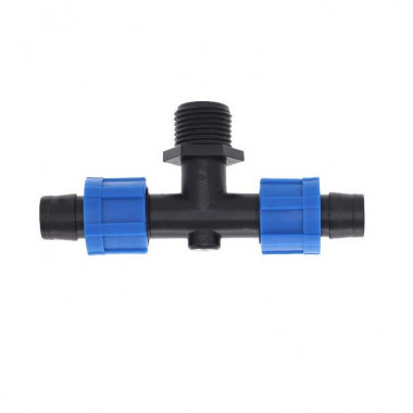 Тройник для капельной ленты с наружной резьбой 1/2" (China Irrigation) Тройник для капельной ленты с наружной резьбой 1/2" (China Irrigation)