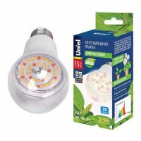 Фитолампа светодиодная LED-А60-15W/SPFB/E27/CL PLP30WH (Uniel)