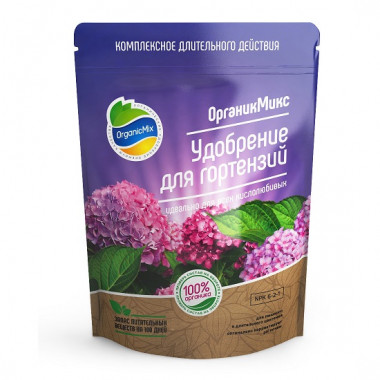 Удобрение для гортензий 800г (Органик Микс) Удобрение для гортензий 800г (Органик Микс)